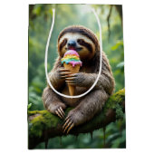 誕生日のスロッツアイスクリームコーン付き ミディアムペーパーバッグ (正面)