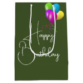 誕生日のスロッツアイスクリームコーン付き ミディアムペーパーバッグ (裏面)