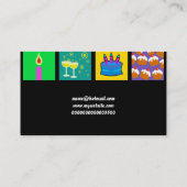 誕生日のタイルの壁紙、ここのあなたの名前 名刺 (裏面)