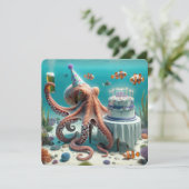 誕生日のタコとビール 招待状 (スタンド正面)