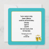 誕生日のタコとビール 招待状 (裏面)