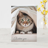 誕生日のタビーキャットが老けたユーモア カード (黄色い花)