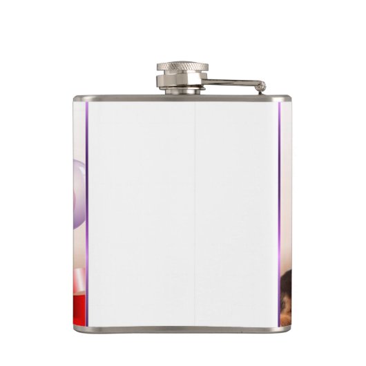 誕生日のチワワ犬 フラスク (裏面)