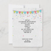 誕生日のチンパンジー パーティーの招待状 招待状 (裏面)