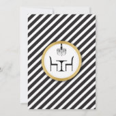 誕生日のディナー・パーティの金ゴールドのエレガントな招待状 招待状 (裏面)