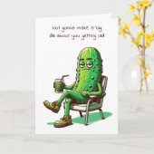 誕生日のディルの椅子のピクルス カード (黄色い花)