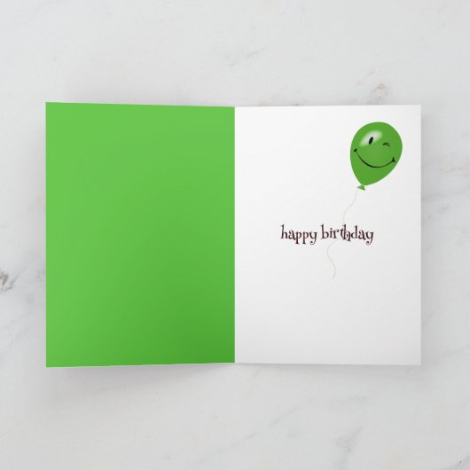 誕生日のディルの椅子のピクルス カード (内部)