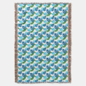 誕生日のトロピカルサンシャインとパームツリーの夢 スローブランケット (正面縦)