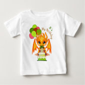 誕生日のドラゴン ベビーTシャツ (正面)