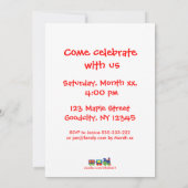 誕生日のドラゴン 招待状 (裏面)