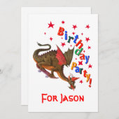 誕生日のドラゴン 招待状 (正面/裏面)