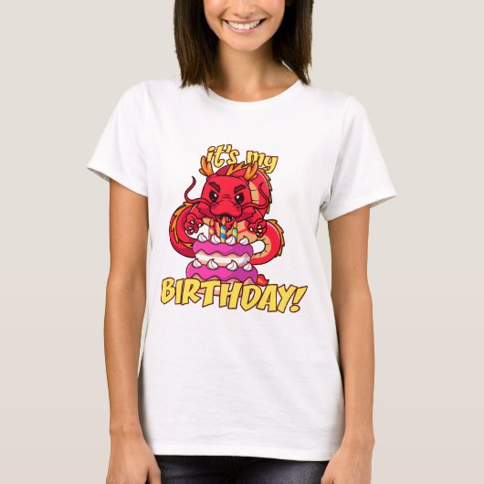 誕生日のドラゴン Tシャツ (正面)