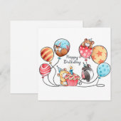 誕生日のハムスターたち シーズンカード (正面/裏面)