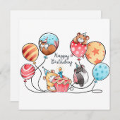 誕生日のハムスター シーズンカード (正面/裏面)