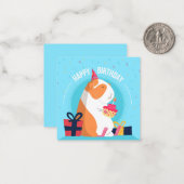 誕生日のハムスター ノートカード (正面/裏面インサイチュ)