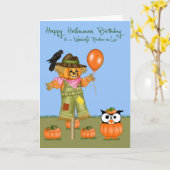 誕生日のハロウィンの義理の兄弟の挨拶状 カード (黄色い花)