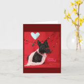 誕生日のハートの挨拶状 カード (黄色い花)