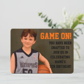 誕生日のバスケットボールは招待状を遊ばします 招待状 (スタンド正面)