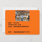 誕生日のバスケットボールは招待状を遊ばします 招待状 (裏面)