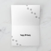 誕生日のバセットハウンド カード (内部)