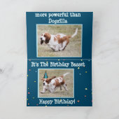 "誕生日のバセット犬"とのおもしろカード カード (内部)