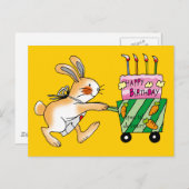 誕生日のバニーのケーキ ポストカード (正面/裏面)