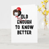 誕生日のバルーン顔を古くする カード (黄色い花)