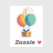 誕生日のバルーン シール (シート)