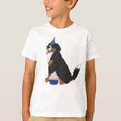 誕生日のバーニーズ・マウンテン・ドッグ Tシャツ (正面)