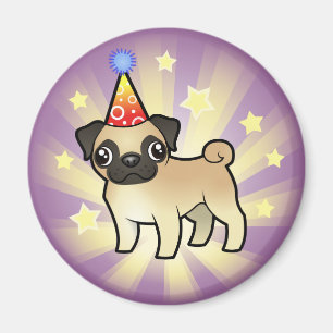 誕生日のパグ マグネット