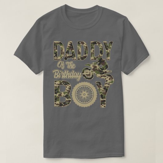 誕生日のパパBoy Dirt Bike 4th B-day Part Tシャツ (デザイン正面)