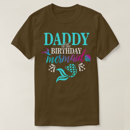 誕生日のパパMermaid Matching Family T Tシャツ (デザイン正面)
