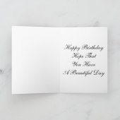 誕生日のパンジーの花 カード (内部)