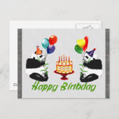 誕生日のパンダ ポストカード (正面/裏面)