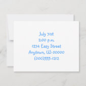 誕生日のパンダ 招待状 (裏面)