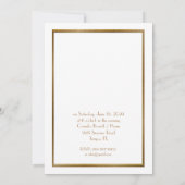 誕生日のパーティの招待状の女性、白い素晴らしいGatsby 招待状 (裏面)