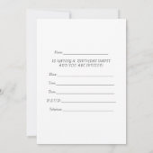 誕生日のパーティの招待状の飛行機チケットのからかいP 招待状 (裏面)