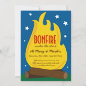 誕生日のパーティの招待状はキャンプします、 招待状 (正面)