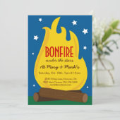 誕生日のパーティの招待状はキャンプします、 招待状 (スタンド正面)