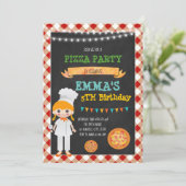 誕生日のパーティの招待状を作るピザ 招待状 (スタンド正面)