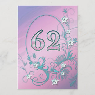 誕生日のパーティの招待状62歳 招待状