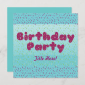 誕生日のパーティの招待状-子供#2のための… 招待状 (正面/裏面)