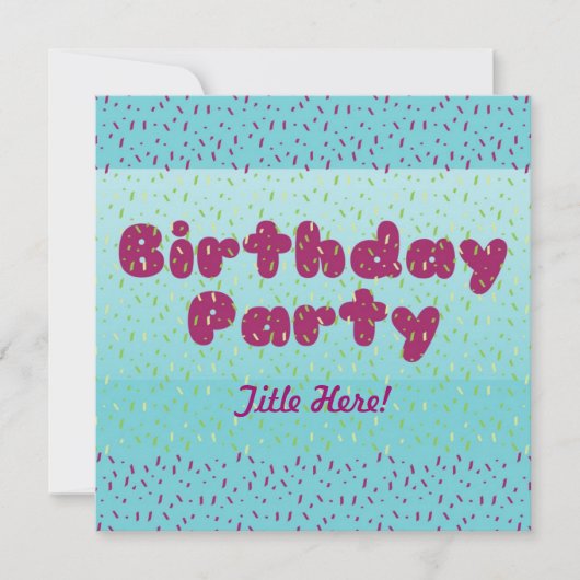 誕生日のパーティの招待状-子供#2のための… 招待状 (正面)