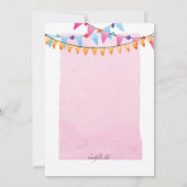 誕生日のパーティの招待状 招待状 (裏面)