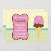 誕生日のパーティの招待状 招待状 (正面/裏面)