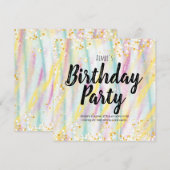 誕生日のパーティー招待状 招待状 (正面/裏面)