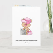 誕生日のビンゴの挨拶状 カード (裏面)