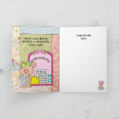 誕生日のビンゴの挨拶状 カード (内部)