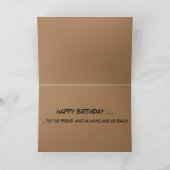 誕生日のビーイーター(鳥)をフィーチャーした名刺 カード (内部)