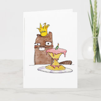 誕生日のビーバー カード